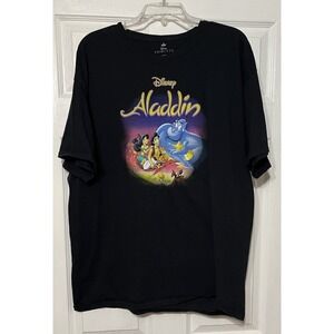 Disney Princess  Men's Aladdin Vintage Movie Character Graphic T-Shirt 2XL Adult